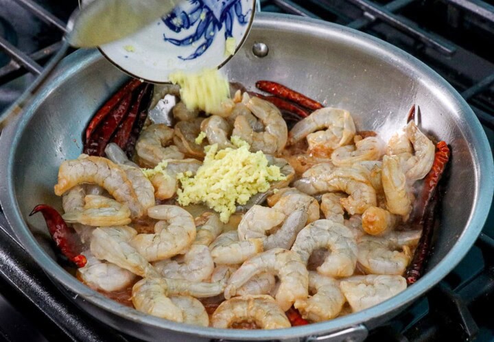Kung Pao Shrimp Steps
