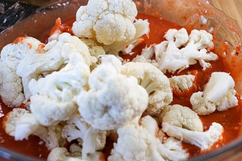 Air Fryer Buffalo Cauliflower Steps