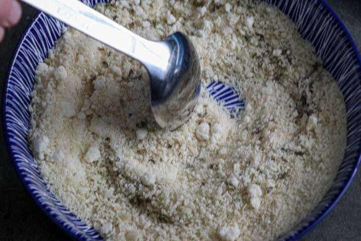 Air Fryer Cauliflower Parmesan Breading
