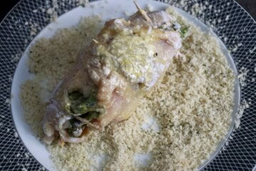 Breading stuffed chicken