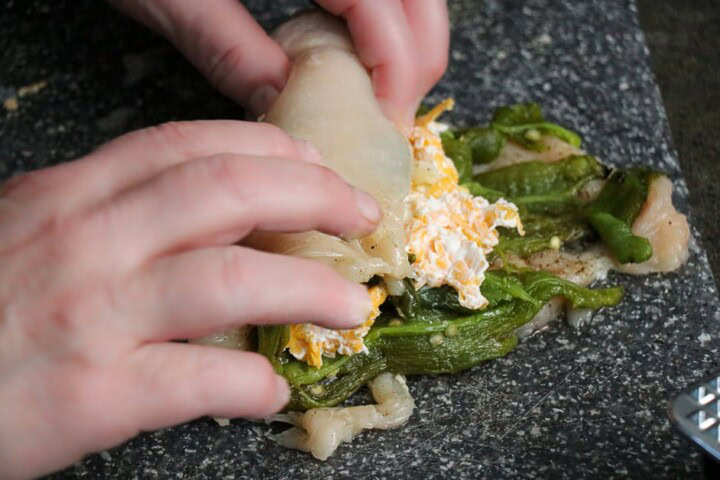 Rolled Stuffed Chicken