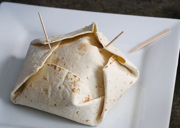 Air Fryer Crunch Wrap on plate