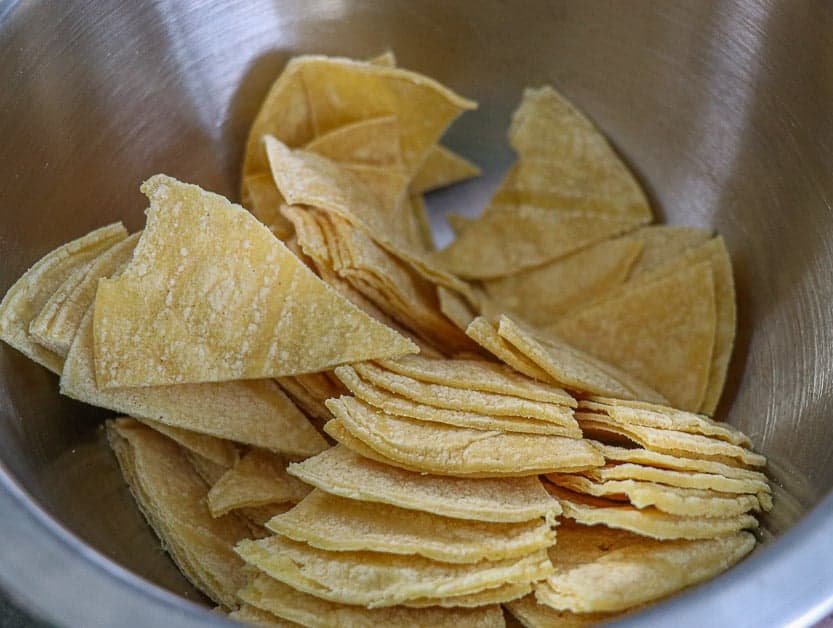 Homemade Air Fryer Tortilla Chips Steps