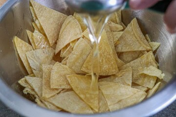 Homemade Air Fryer Tortilla Chips Steps