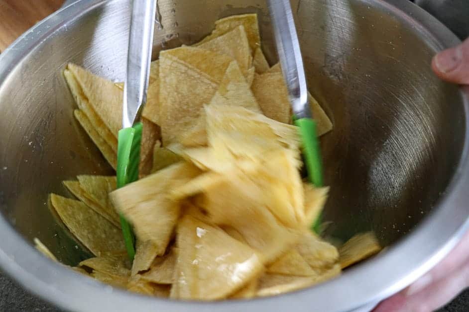 Homemade Air Fryer Tortilla Chips Steps