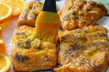 Air Fryer Orange and Ginger Glazed Salmon