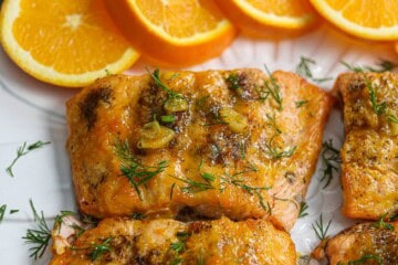 Air Fryer Orange and Ginger Glazed Salmon