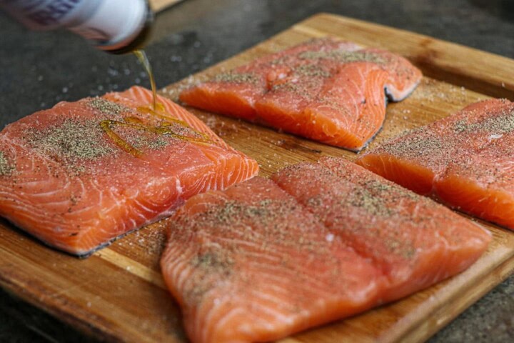 Seasoned salmon Pieces