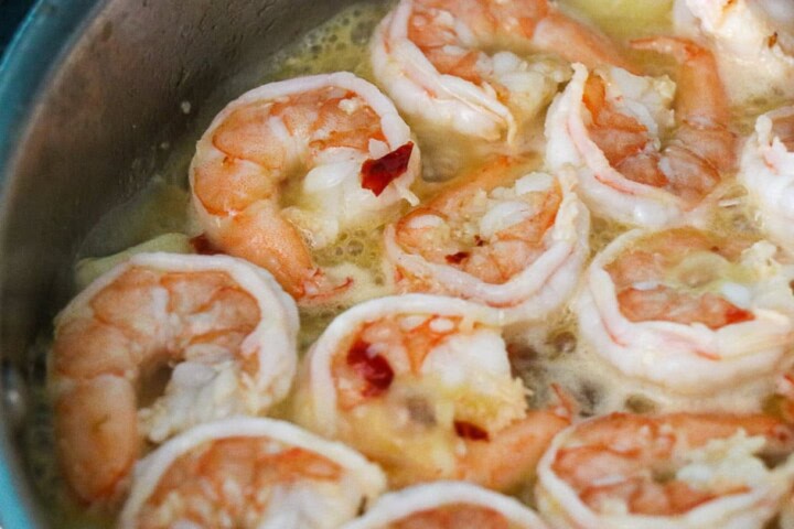 Shrimp Scamp in pan
