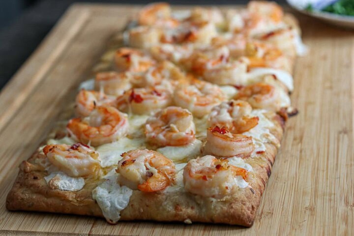 Cheese Shrimp Flat Bread