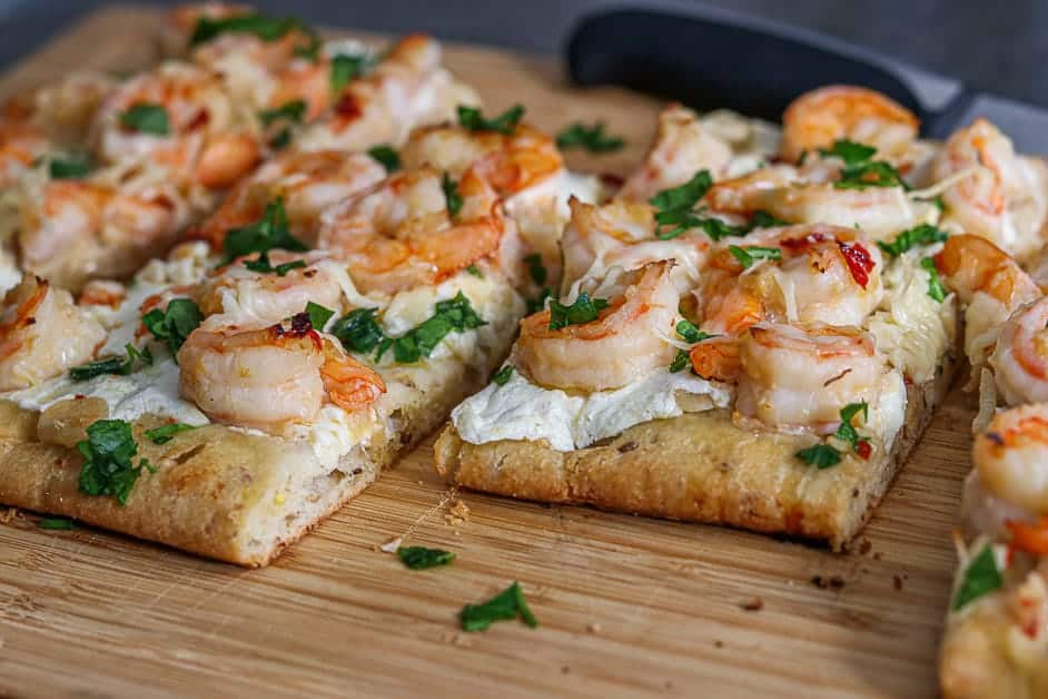 Shrimp Scampi Flatbread Pizza Belly Laugh Living 0077