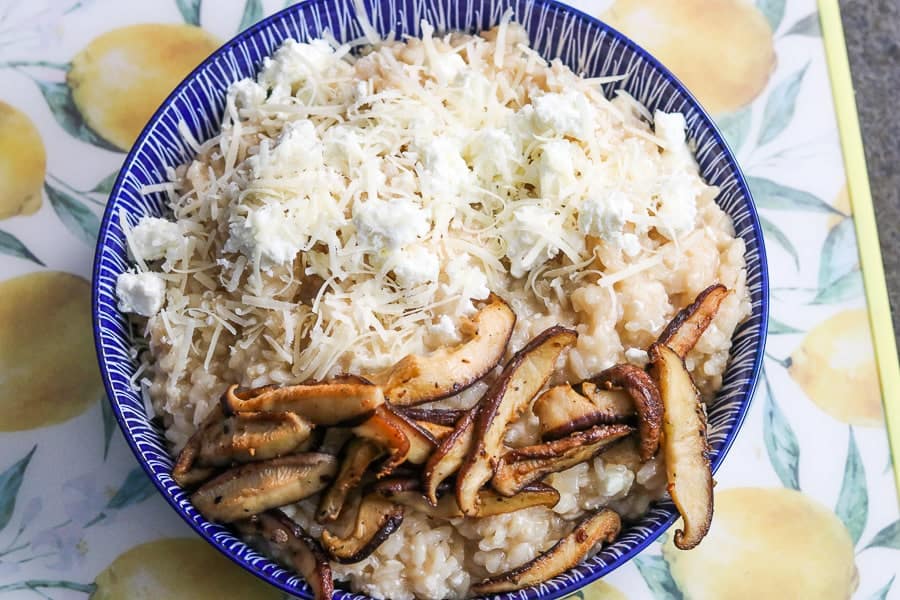 Cheesy Mushroom Risotto recipe