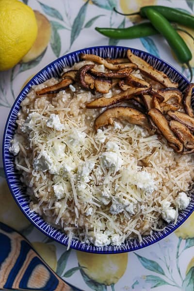 Cheesy Mushroom Risotto