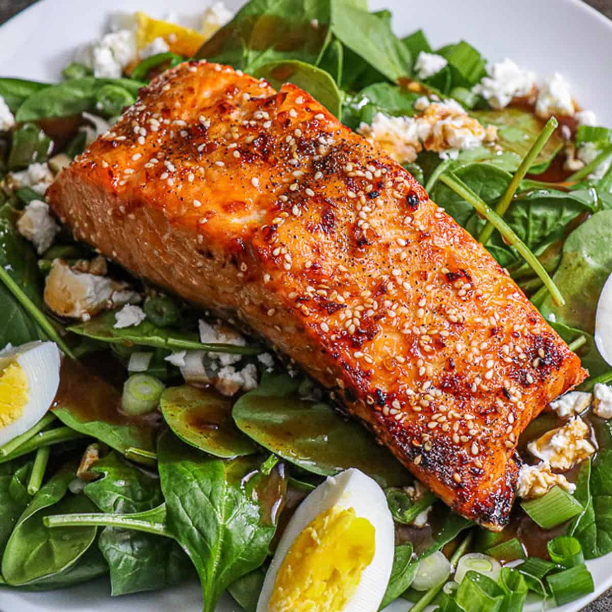 Elevate Your Salad with Sesame Salmon