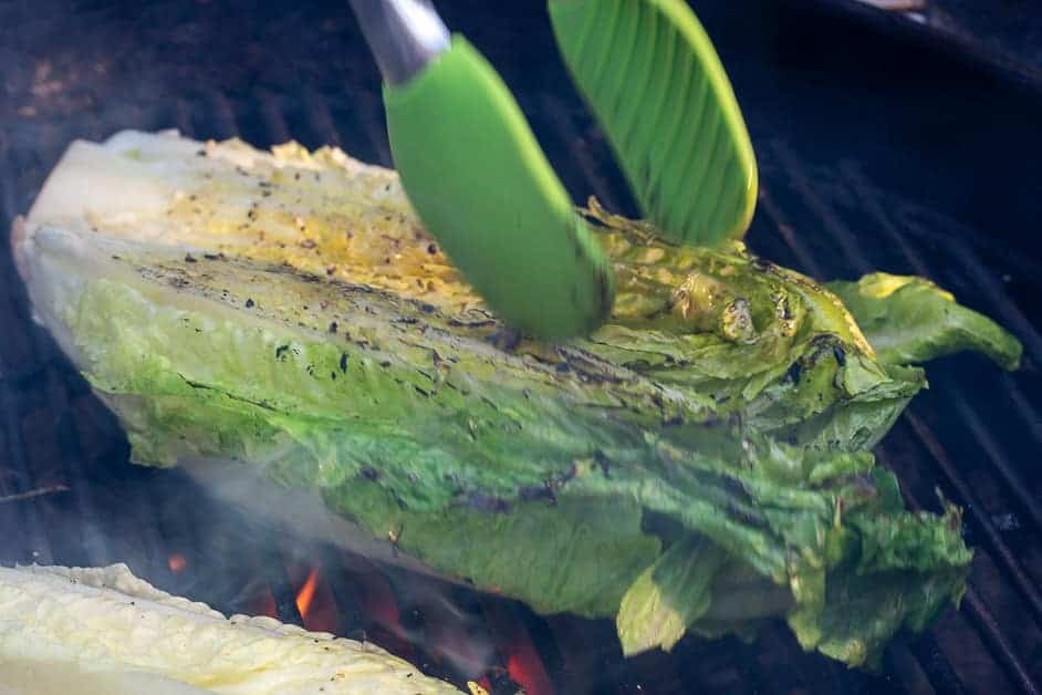 Grilling Romaine Lettuce