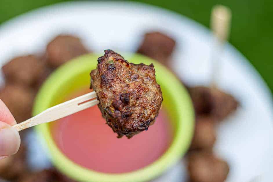 Air Fryer Spicy Bacon Serrano Turkey Meatballs