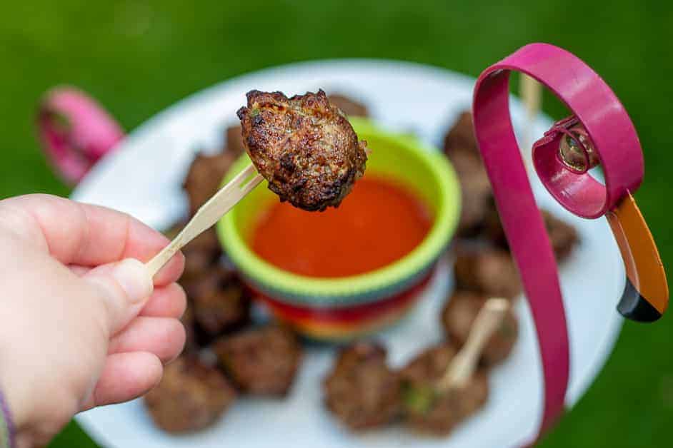 Air Fryer Spicy Bacon Serrano Turkey Meatballs