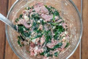 Air Fryer Spinach and Feta Meatballs