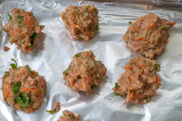 Tray of meatballs