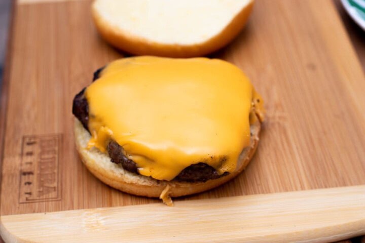 Cheese burger on a bun