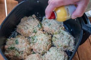 Making Air Fryer Salmon Cakes