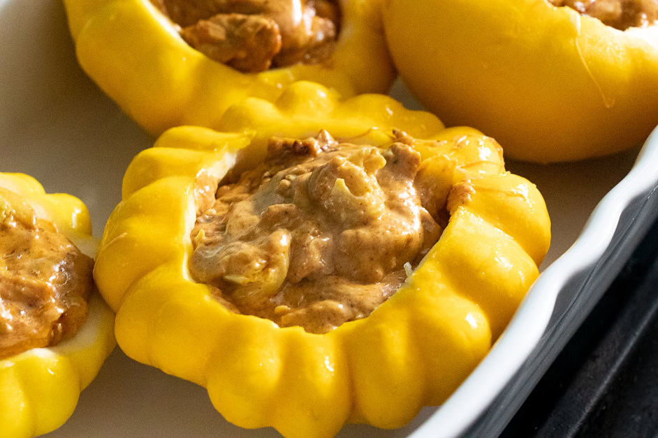 Stuffed Pattypan squash