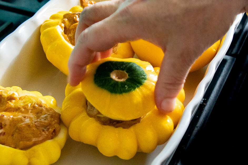 Stuffed Pattypan squash