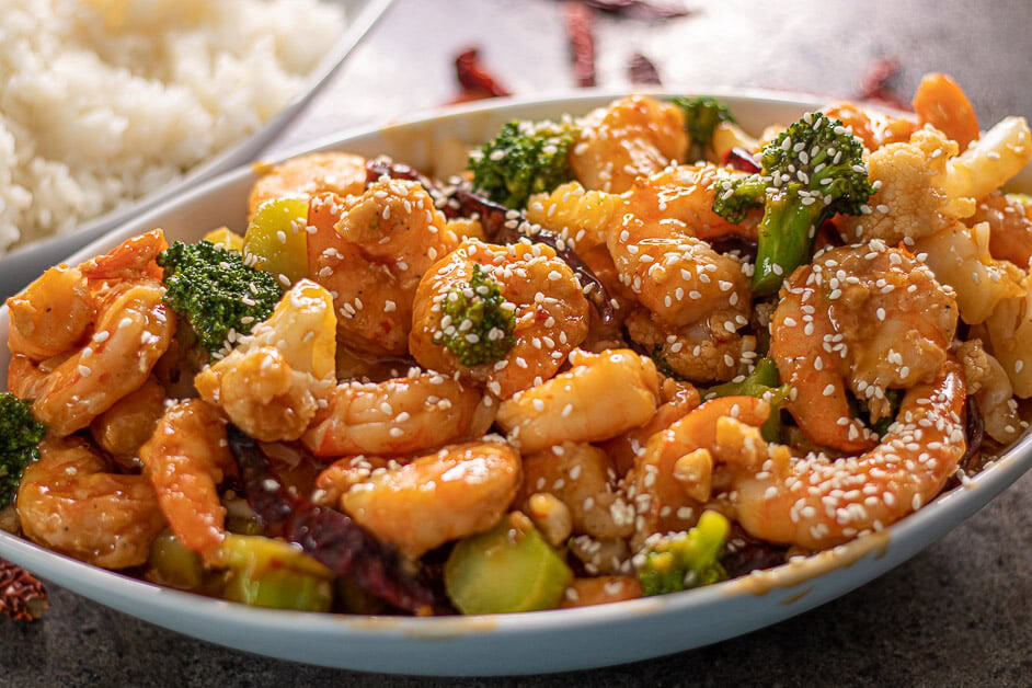 General Tso Chicken in a bowl