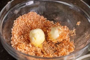 Goat Cheese Balls in breading