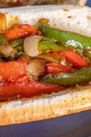 Hot Italian Sausage with Peppers and Onions-Feature