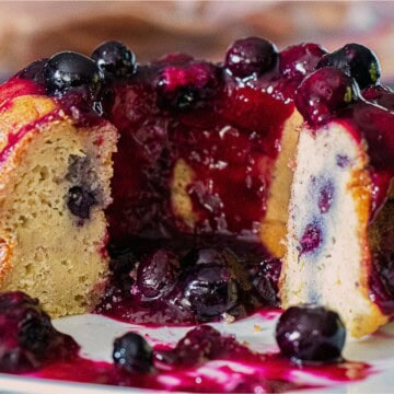 Banana Blueberry Cake Baked-FI