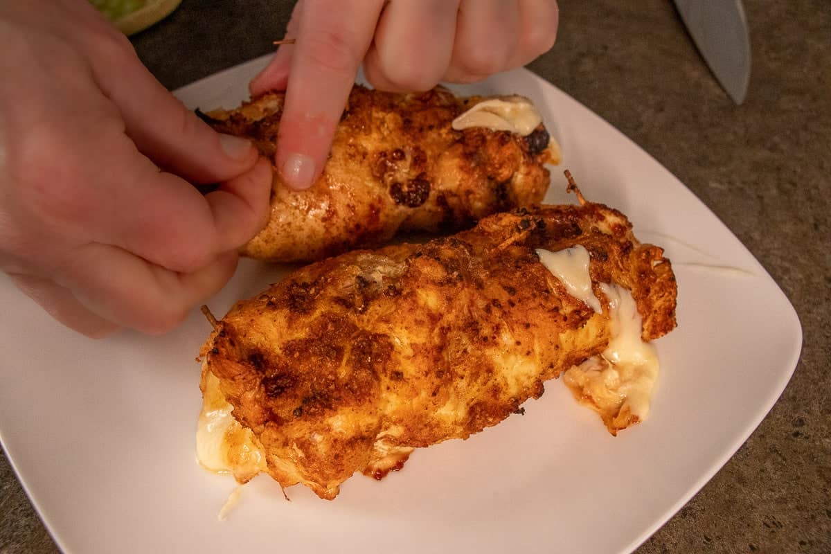 Air fryer chicken cordon bleu