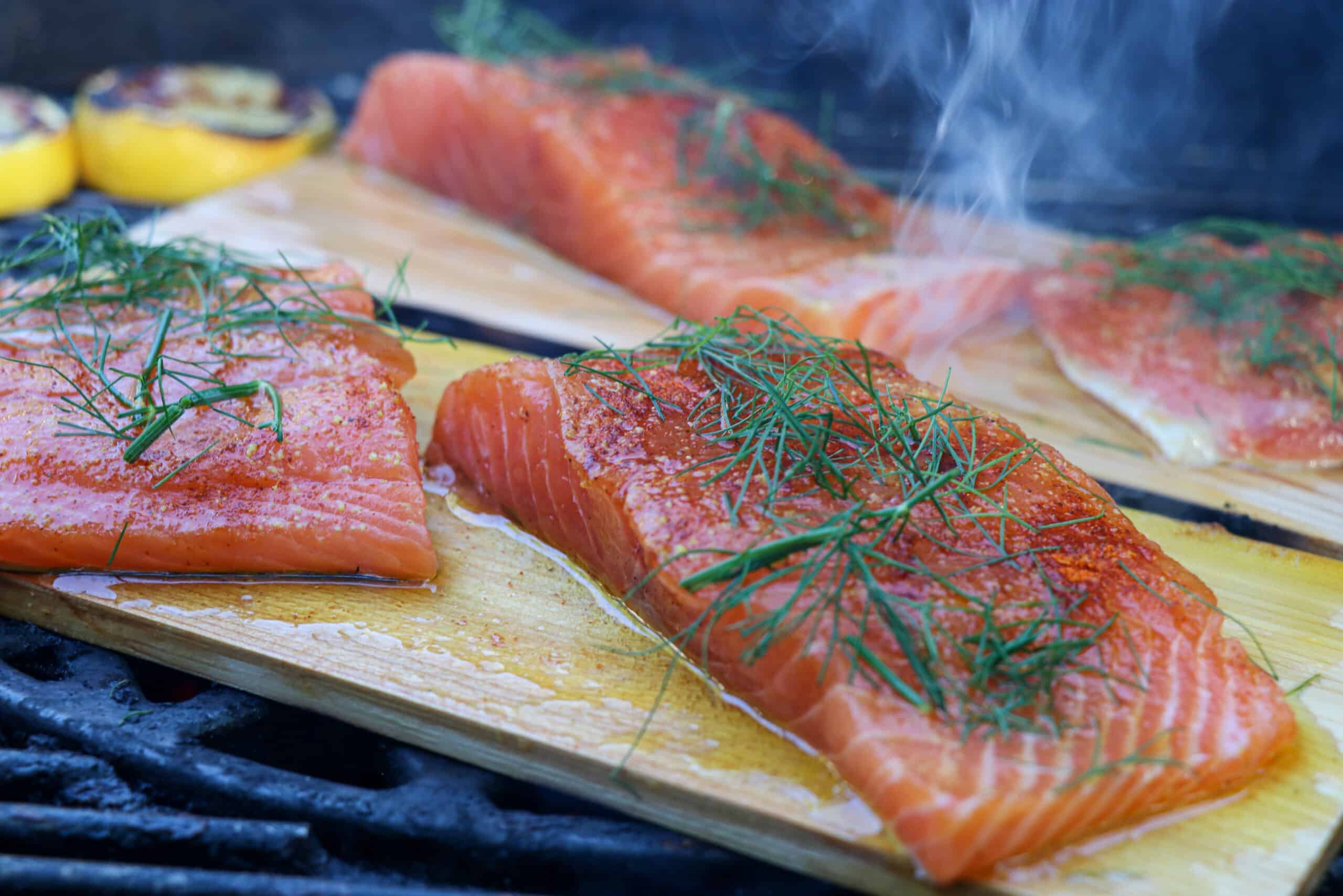 Plank Grilled Salmon