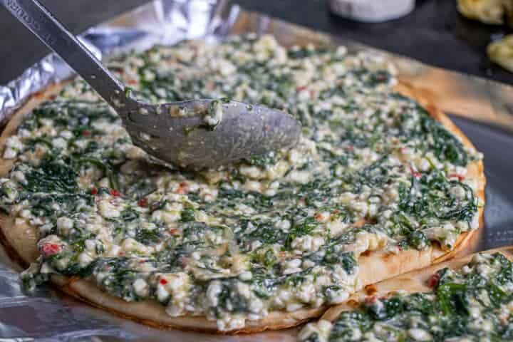 Spinach Artichoke Dip Pizza - Belly Laugh Living