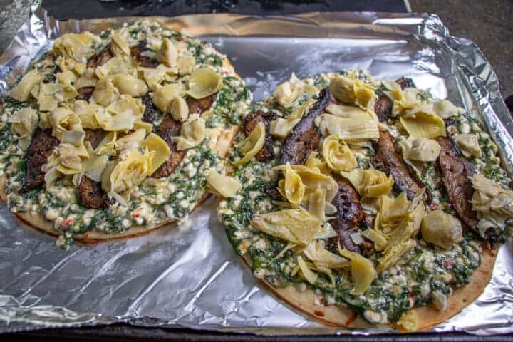 Spinach Artichoke Dip Pizza - Belly Laugh Living