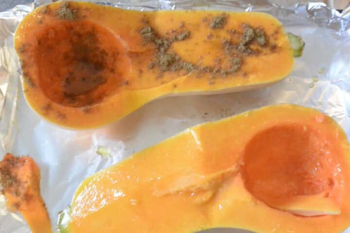 Butternut squash with seasoning