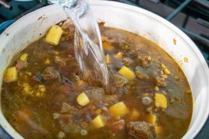 Beef vegetable lentil soup