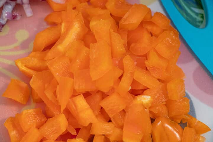 Chopped Orange peppers