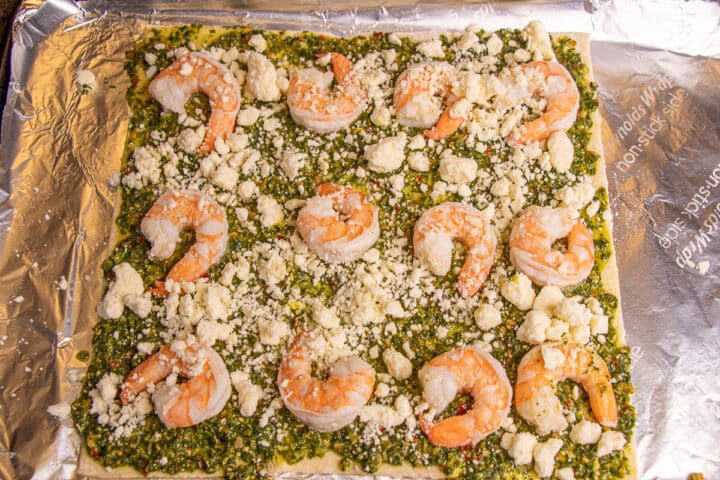 Shrimp Pesto Pizza
