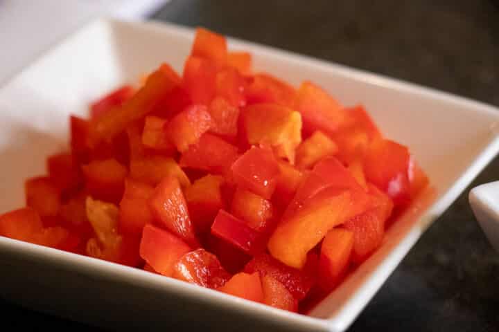 Chopped red peppers