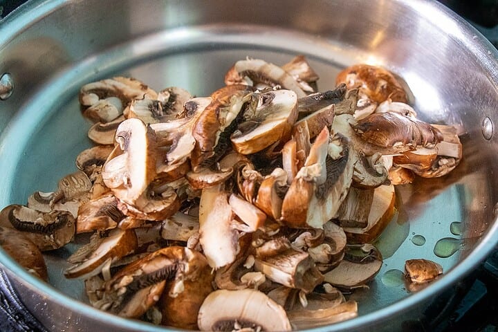 Mushrooms in a pan
