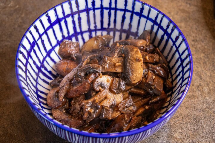Cooked mushrooms
