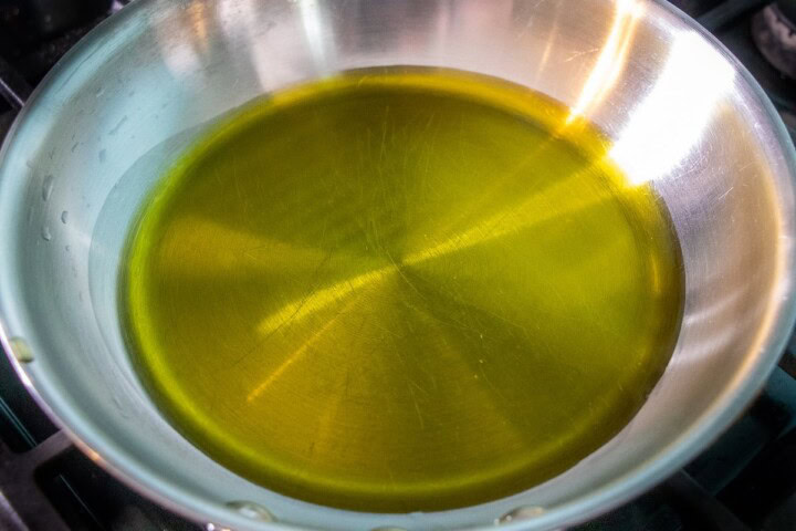 Olive Oil in a pan