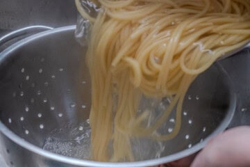 Pasta in water