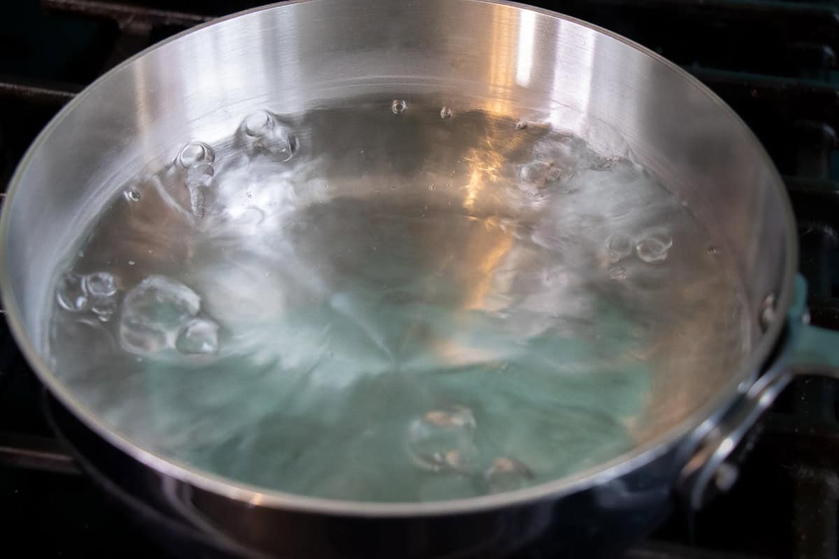 boiling water