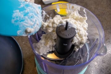 Cottage cheese in food processor