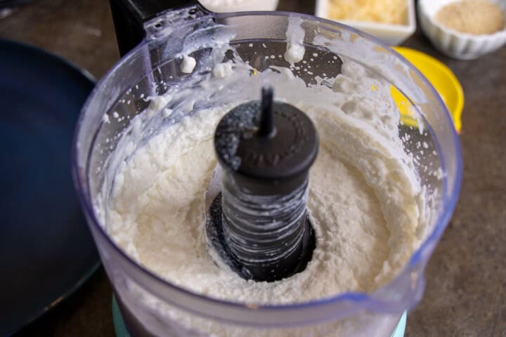 Cottage cheese in food processor