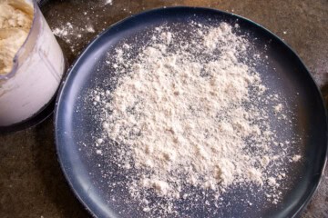 Flour on a plate