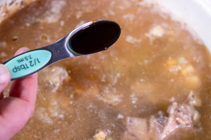 Worcestershire sauce added to pot pie
