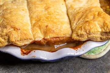 Beef Pot Pie with puff pastry